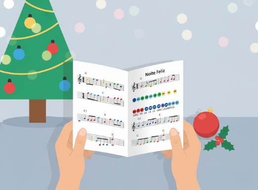 Partituras de Natal Clave Colorida